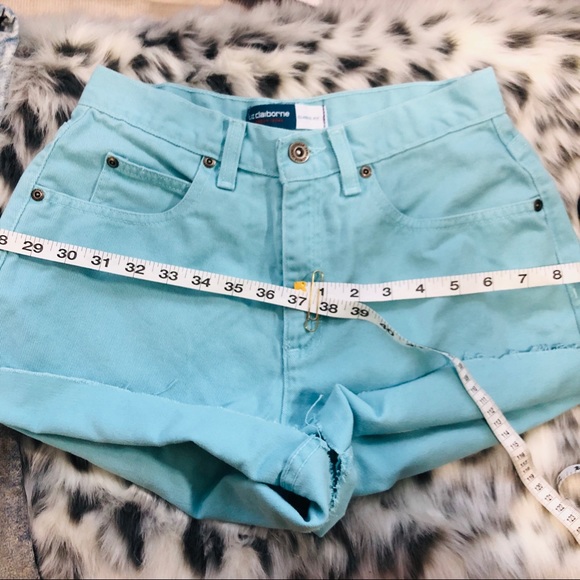 VINTAGE LIZ CLAIBORNE Teal Shorts | sz 27 - Picture 5 of 5